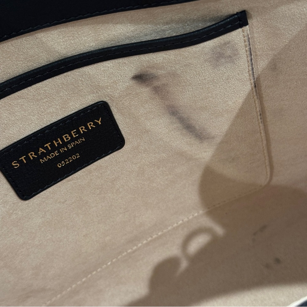 Strathberry Midi Tote - Black, Gold Hardware, 100% Leather - Picture 13 of 16